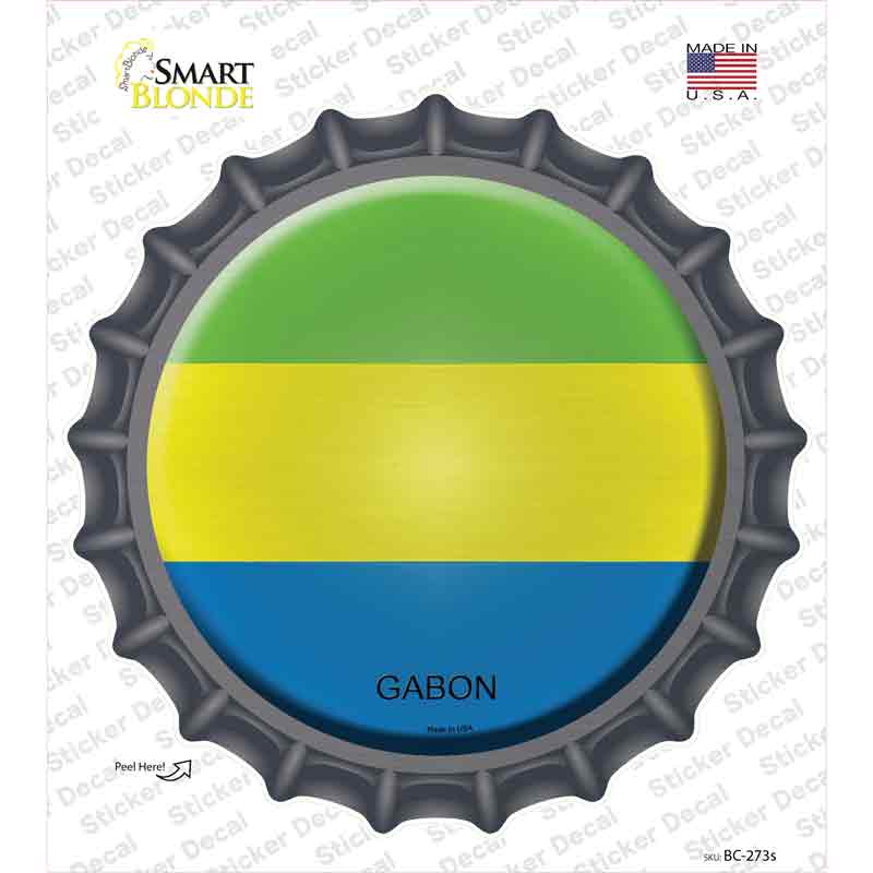 BC-273s-M Gabon Country Novelty Bottle Cap Sticker Decal - Medium