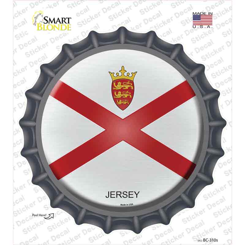 BC-310s-M Jersey Country Novelty Bottle Cap Sticker Decal - Medium