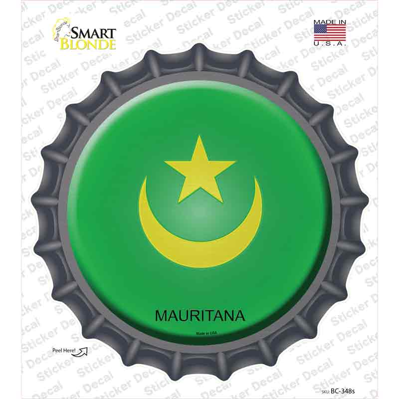 BC-348s-M Mauritana Country Novelty Bottle Cap Sticker Decal - Medium