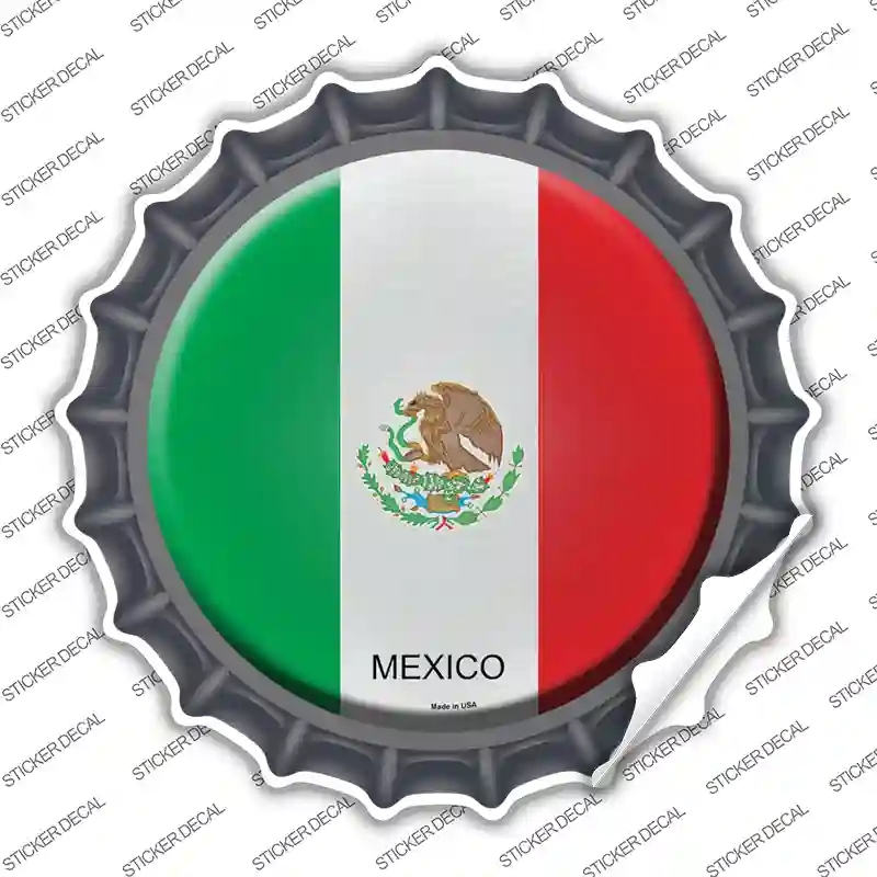 BC-351s-S Mexico Country Novelty Bottle Cap Sticker Decal - Small