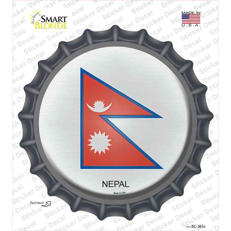 BC-365s-M Nepal Country Novelty Bottle Cap Sticker Decal - Medium
