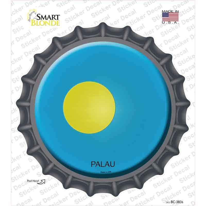 BC-383s-M Palau Country Novelty Bottle Cap Sticker Decal - Medium