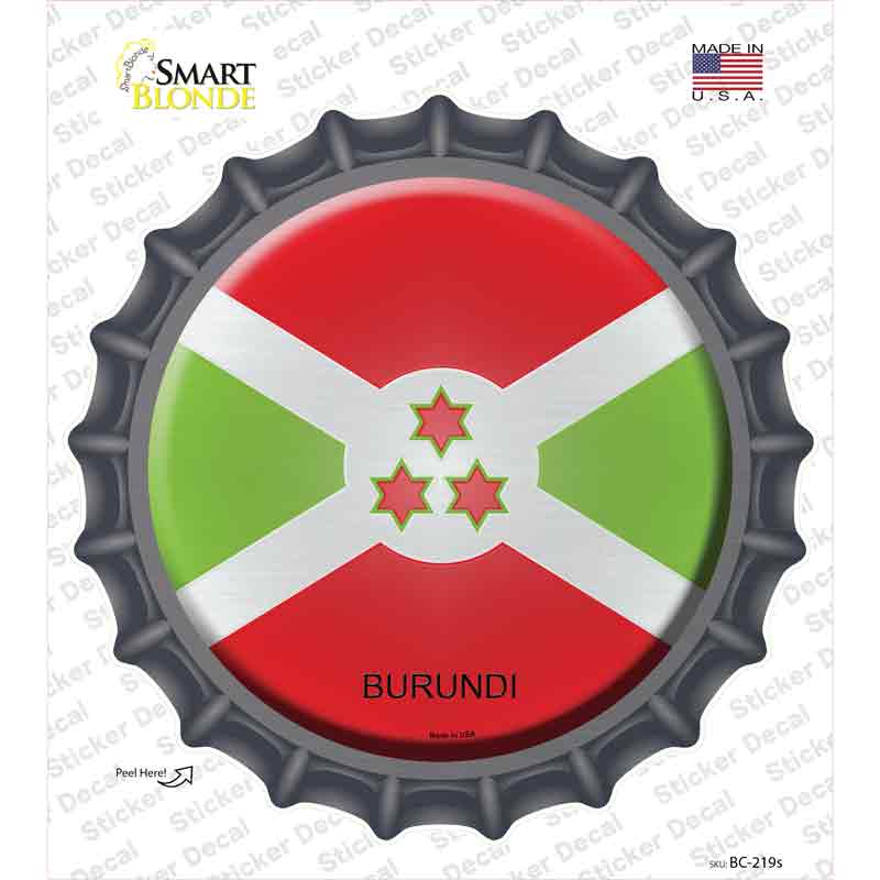 BC-219s-M Burundi Country Novelty Bottle Cap Sticker Decal - Medium