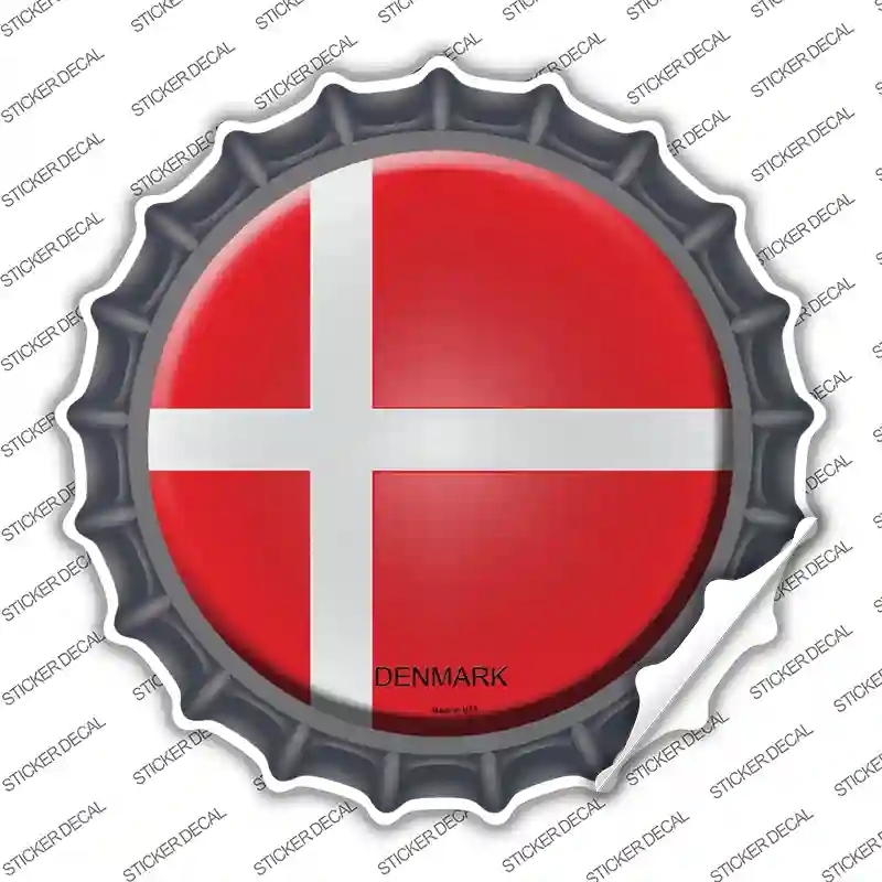 BC-252s-XL Denmark Country Novelty Bottle Cap Sticker Decal - Extra Large