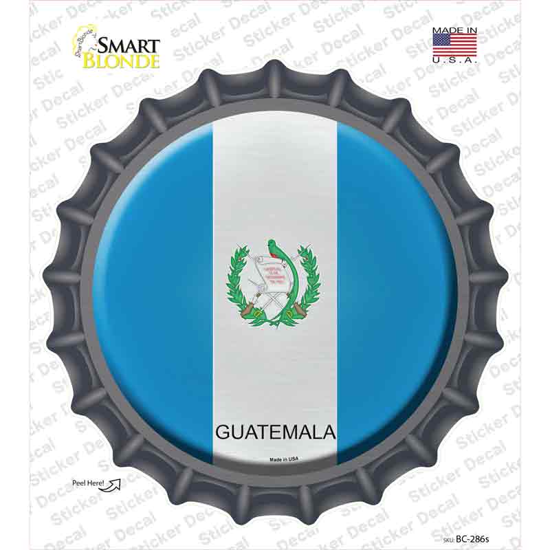 BC-286s-M Guatemala Country Novelty Bottle Cap Sticker Decal - Medium