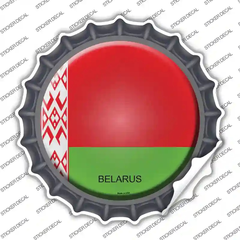 BC-203s-S Belarus Country Novelty Bottle Cap Sticker Decal - Small