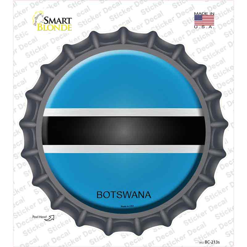 BC-213s-M Botswana Country Novelty Bottle Cap Sticker Decal - Medium