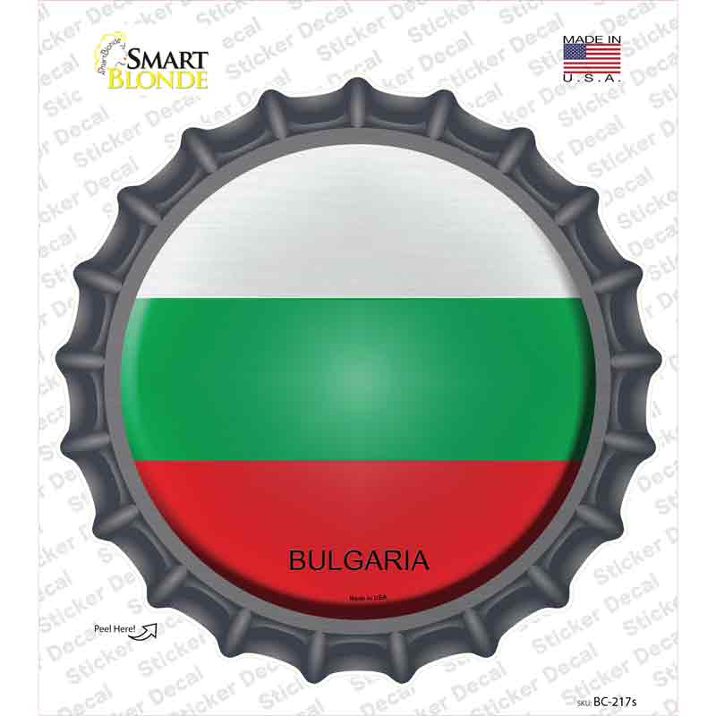 BC-217s-M Bulgaria Country Novelty Bottle Cap Sticker Decal - Medium