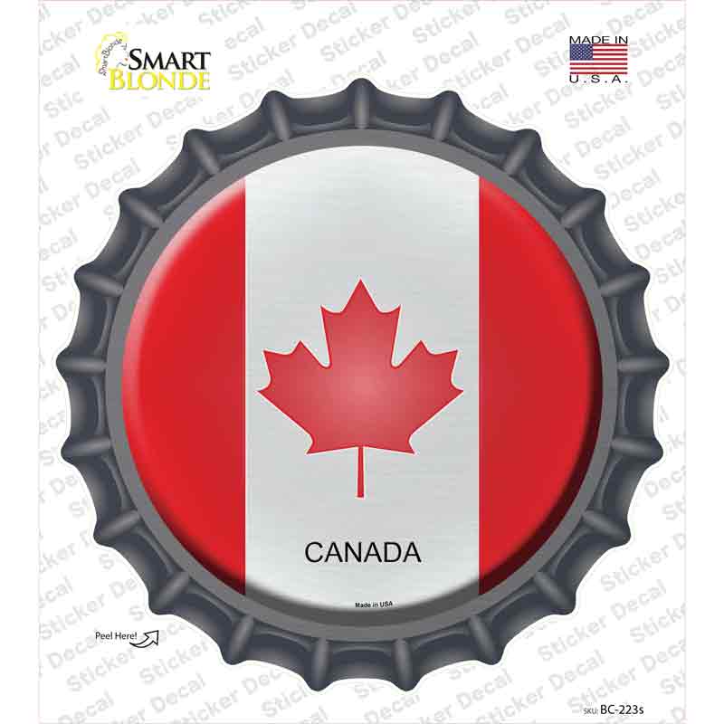BC-223s-M Canada Country Novelty Bottle Cap Sticker Decal - Medium