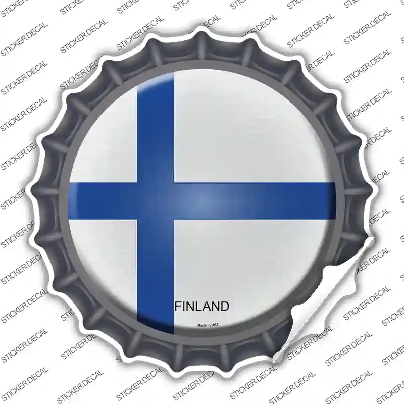 BC-268s-S Finland Country Novelty Bottle Cap Sticker Decal - Small