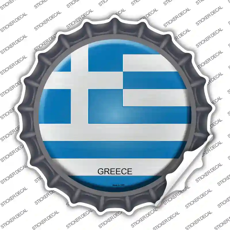 BC-281s-XL Greece Country Novelty Bottle Cap Sticker Decal - Extra Large