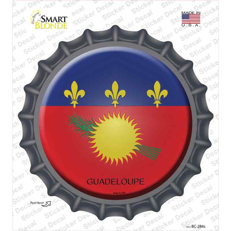 BC-284s-M Guadeloupe Country Novelty Bottle Cap Sticker Decal - Medium