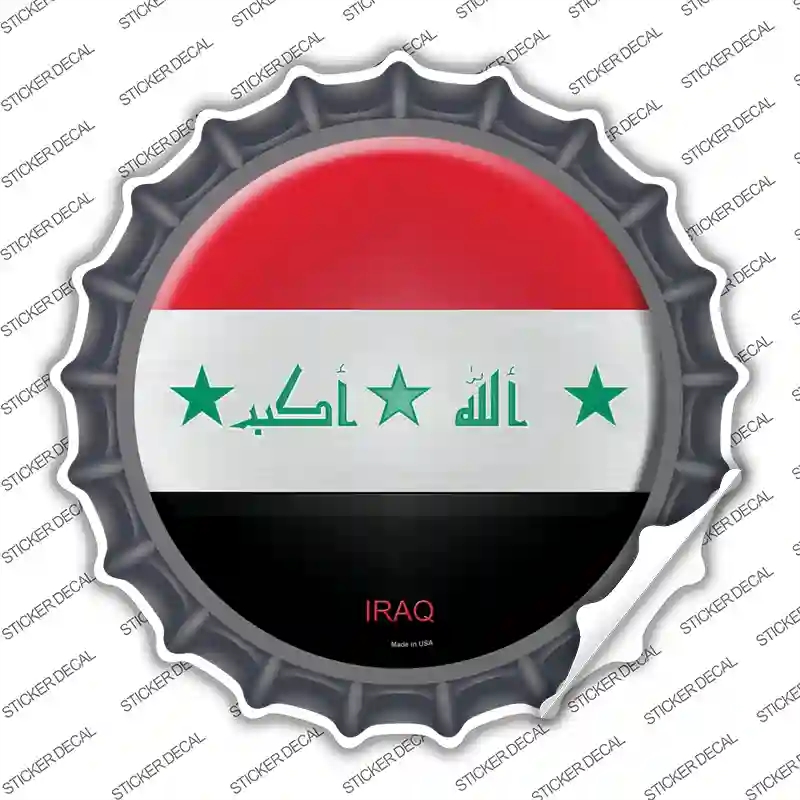 BC-302s-S Iraq Country Novelty Bottle Cap Sticker Decal - Small
