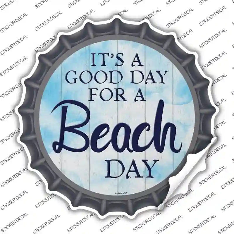 BC-1409s-XL Beach Day Novelty Bottle Cap Sticker Decal - Extra Large