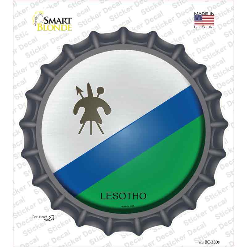 BC-330s-M Lesotho Country Novelty Bottle Cap Sticker Decal - Medium
