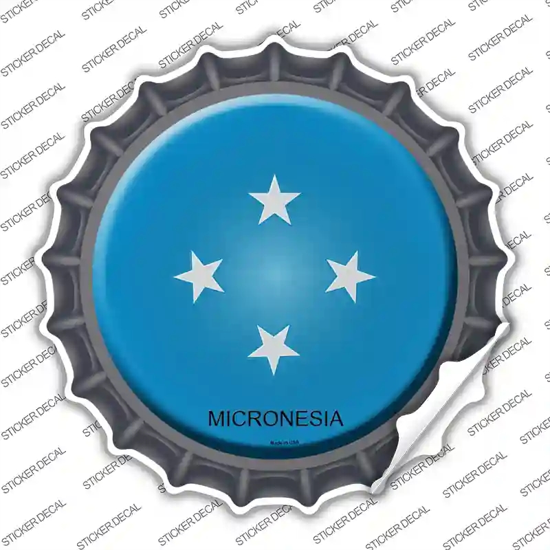 BC-352s-L Micronesia Country Novelty Bottle Cap Sticker Decal - Large