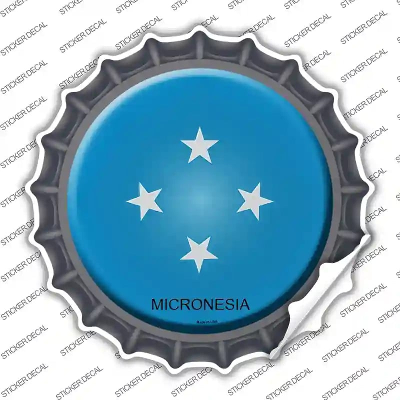 BC-352s-S Micronesia Country Novelty Bottle Cap Sticker Decal - Small