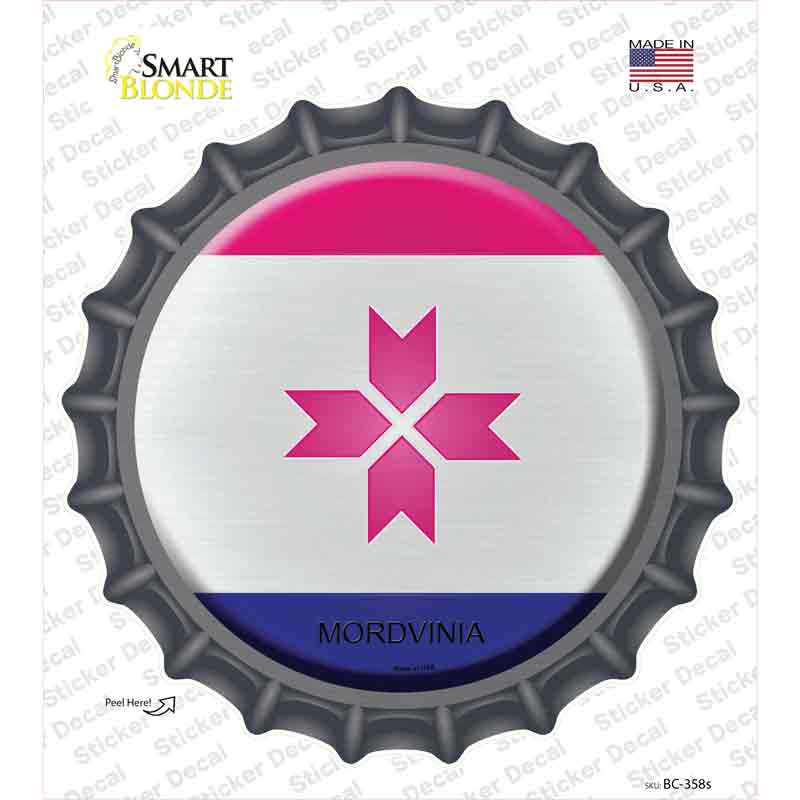 BC-358s-M Mordvinia Country Novelty Bottle Cap Sticker Decal - Medium