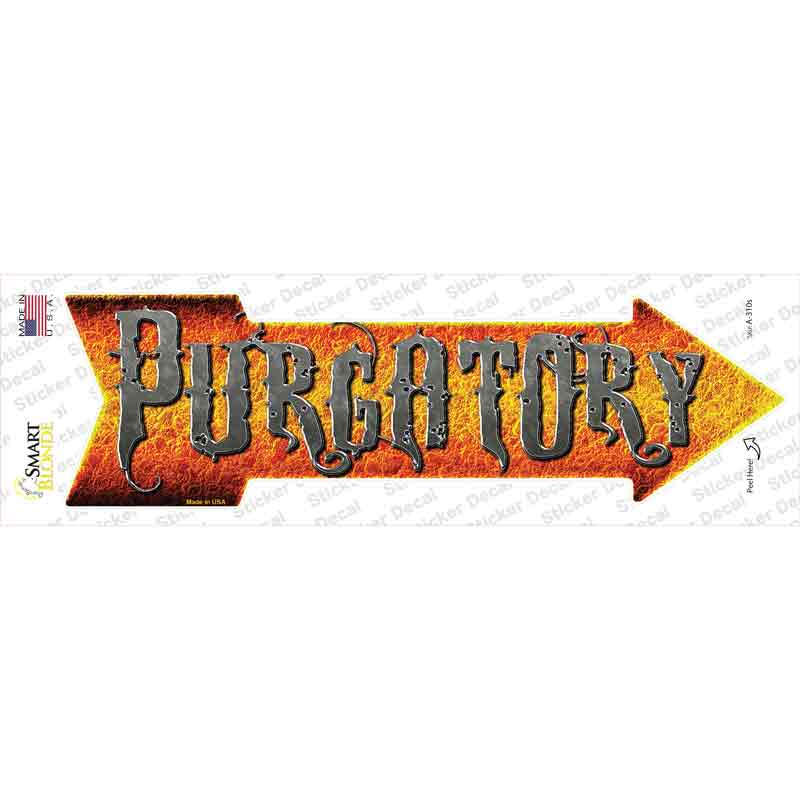 A-310s-M Purgatory Novelty Arrow Sticker Decal - Medium
