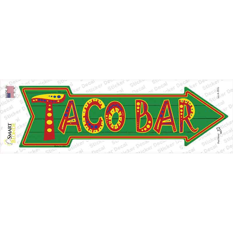 A-351s-M Taco Bar Novelty Arrow Sticker Decal - Medium