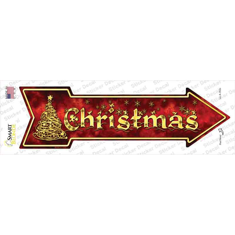 A-352s-M Christmas Novelty Arrow Sticker Decal - Medium
