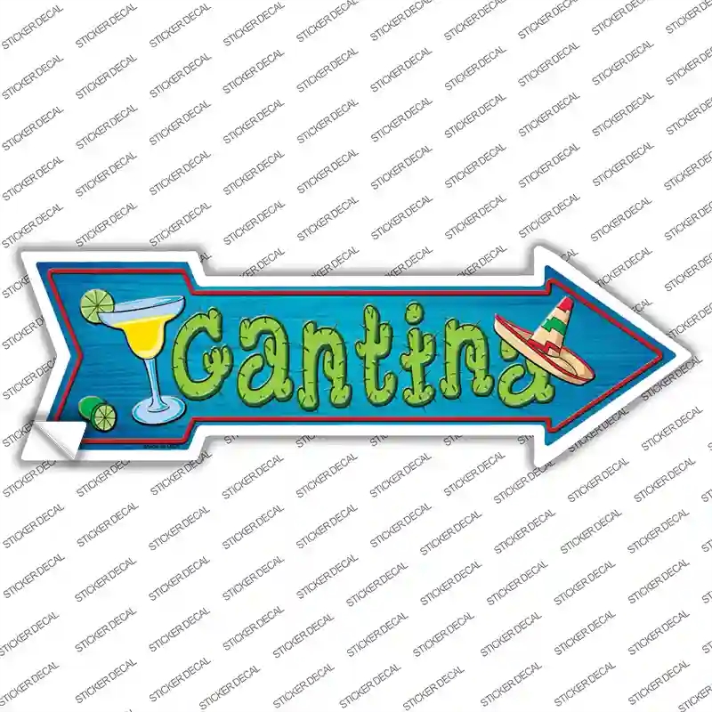 A-362s-L Cantina Novelty Arrow Sticker Decal - Large