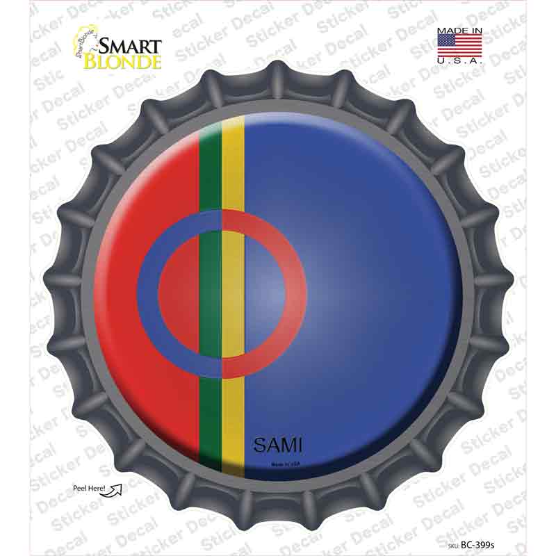 BC-399s-M Sami Country Novelty Bottle Cap Sticker Decal - Medium