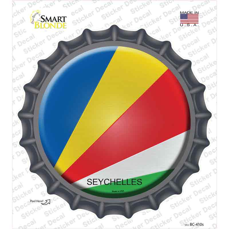BC-410s-M Seychelles Country Novelty Bottle Cap Sticker Decal - Medium