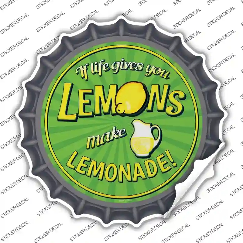 BC-843s-L Make Lemonade Novelty Bottle Cap Sticker Decal - Large