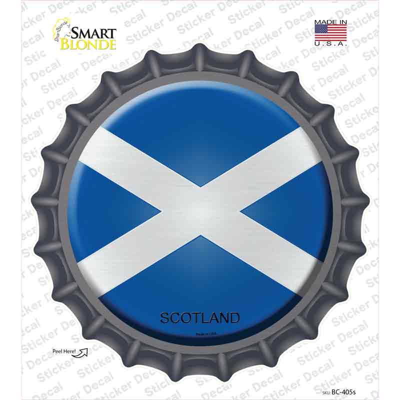 BC-405s-M Scotland Country Novelty Bottle Cap Sticker Decal - Medium