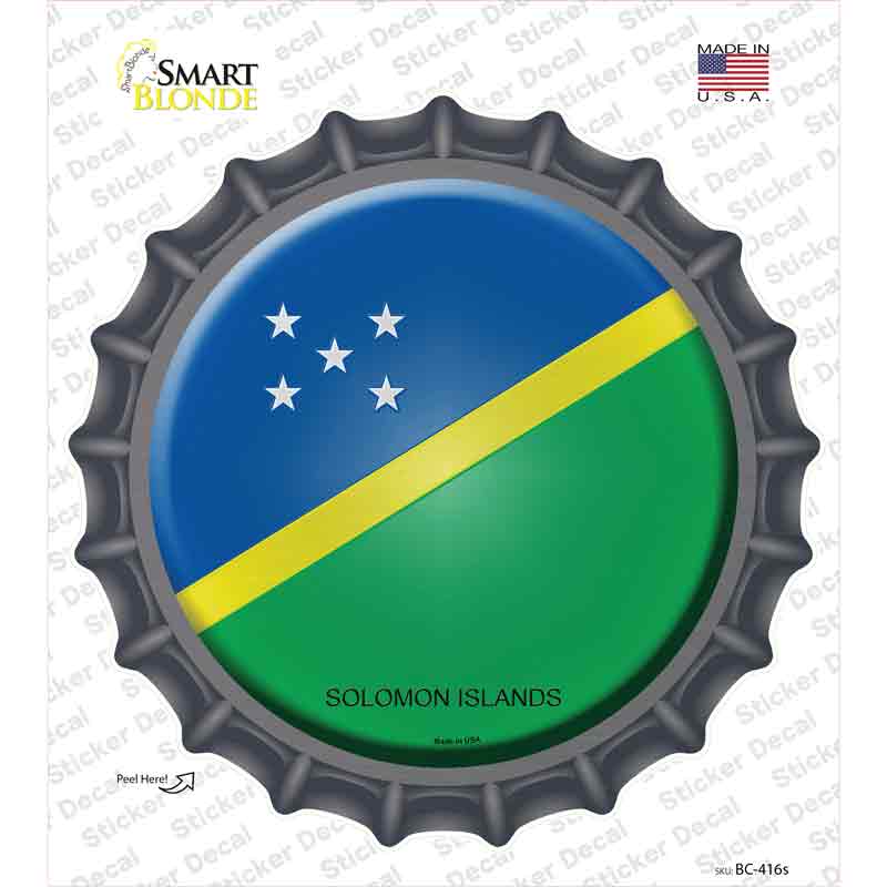 BC-416s-M Solomon Islands Country Novelty Bottle Cap Sticker Decal - Medium