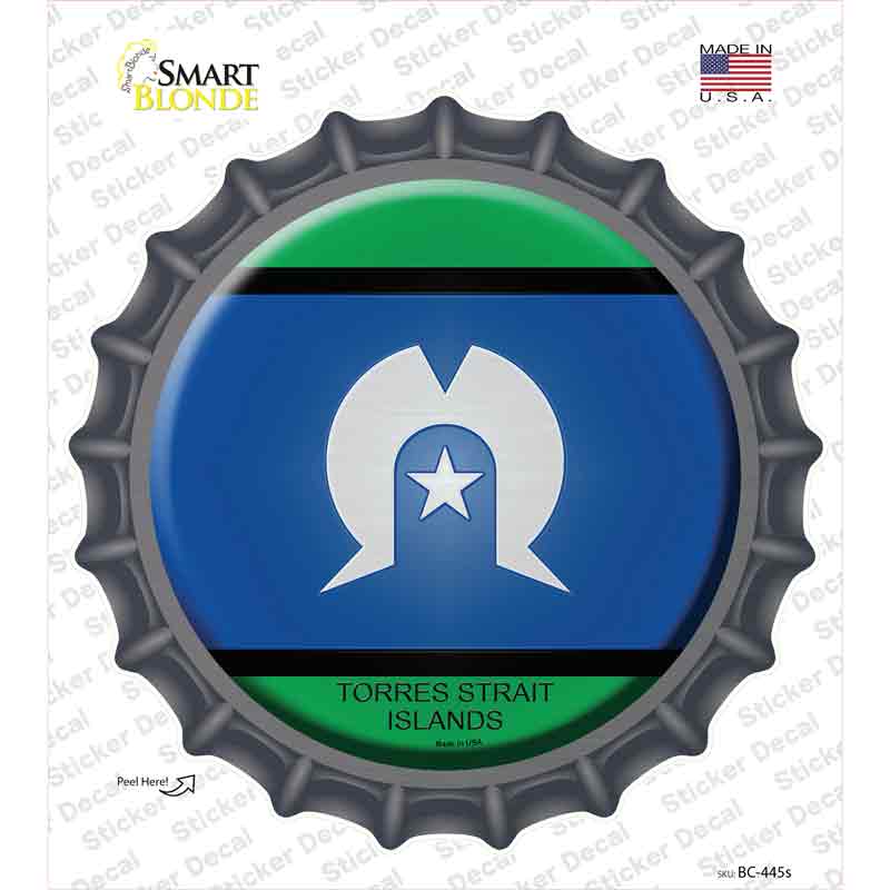BC-445s-M Torres Strait Islands Novelty Bottle Cap Sticker Decal - Medium