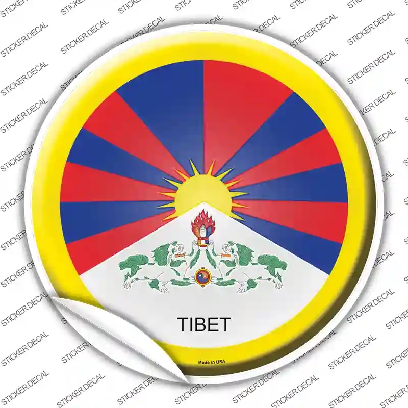 C-441s-L Tibet Country Novelty Circle Sticker Decal - Large