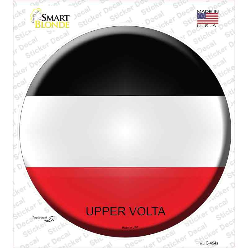 C-464s-M Upper Volta Country Novelty Circle Sticker Decal - Medium