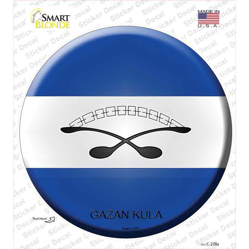 C-276s-M Gazan Kula Country Novelty Circle Sticker Decal - Medium