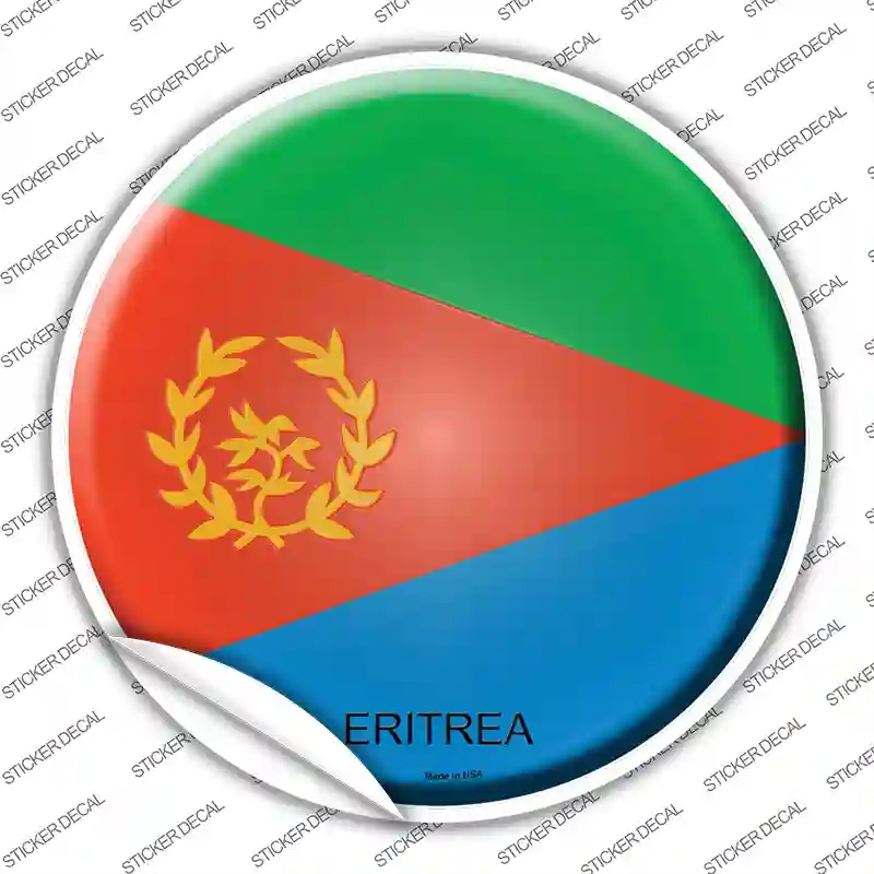 C-262s-L Eritrea Country Novelty Circle Sticker Decal - Large