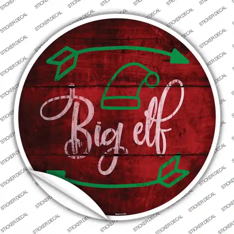C-992s-S Big Elf Novelty Circle Sticker Decal - Small