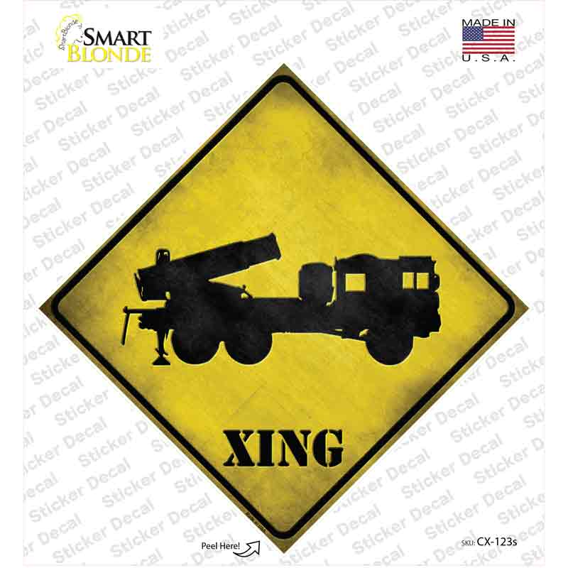 CX-123s-M Missile Launcher Xing Novelty Diamond Sticker Decal - Medium