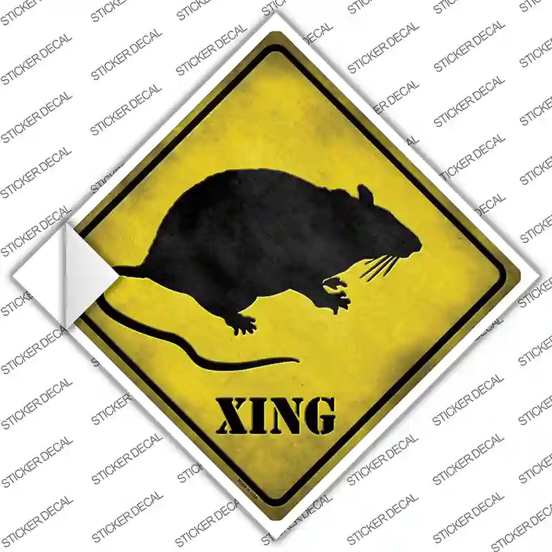 CX-055s-XL Rat Xing Novelty Diamond Sticker Decal - Extra Large