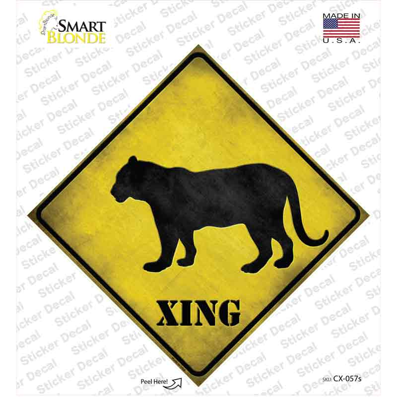 CX-057s-M Tiger Xing Novelty Diamond Sticker Decal - Medium