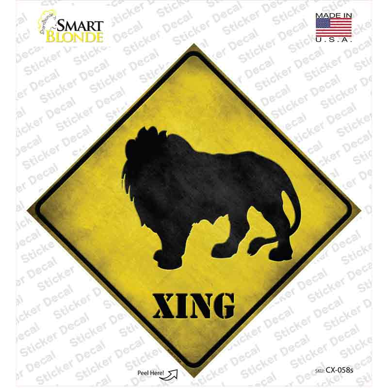 CX-058s-M Lion Xing Novelty Diamond Sticker Decal - Medium