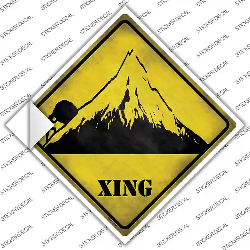 CX-320s-XL Struggle Xing Novelty Diamond Sticker Decal - Extra Large