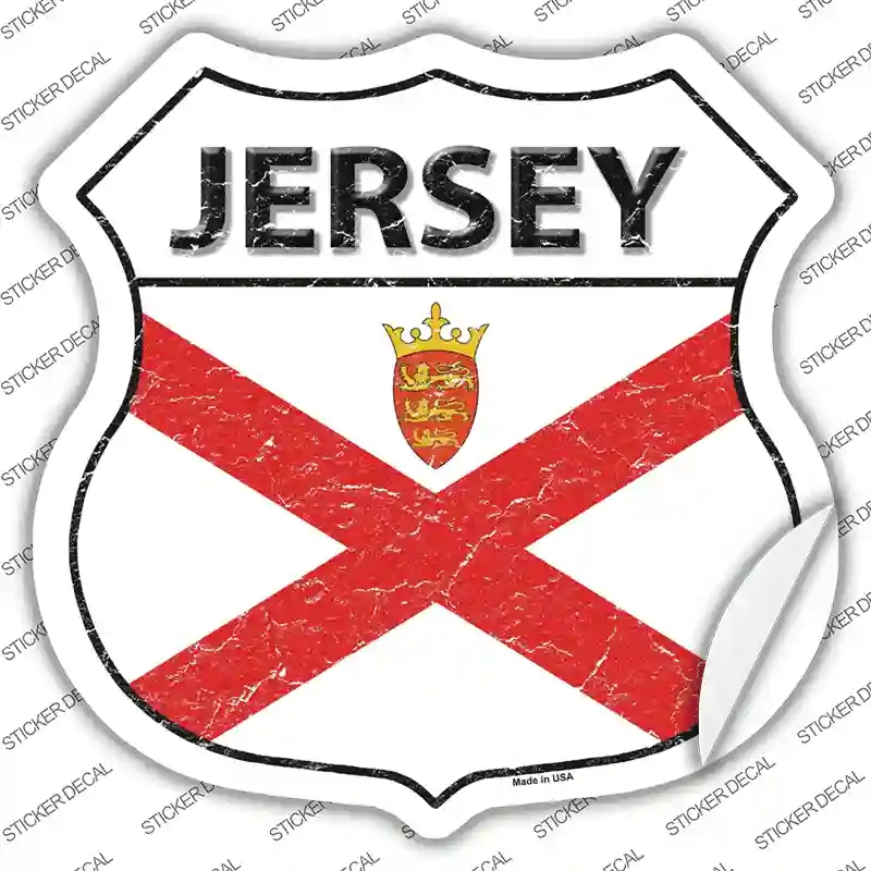 HS-291s-S Jersey Flag Novelty Highway Shield Sticker Decal - Small