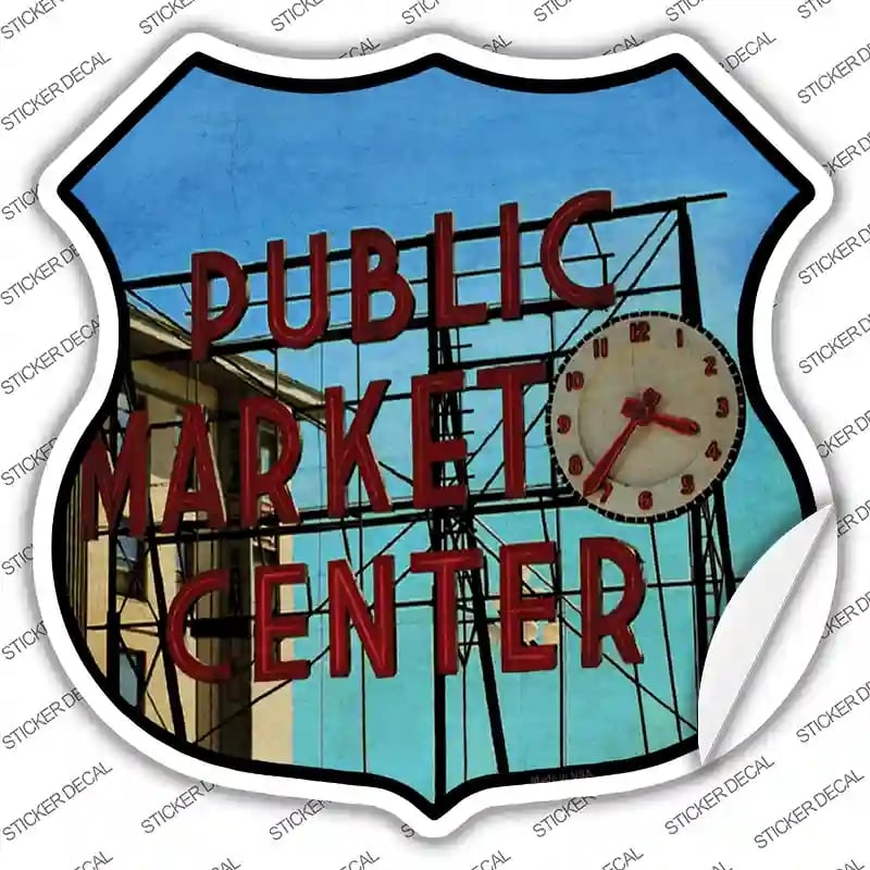 HS-550s-S Market Place Novelty Highway Shield Sticker Decal - Small