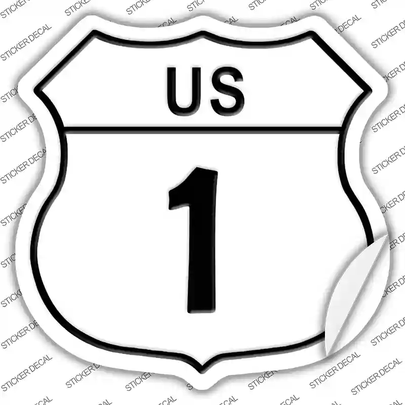 HS-562s-S US Highway 1 Novelty Highway Shield Sticker Decal - Small