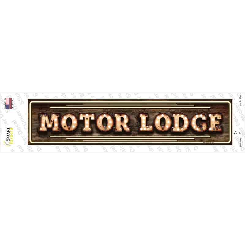K-1390s-M Motor Lodge Bulb Lettering Novelty Narrow Sticker Decal - Medium