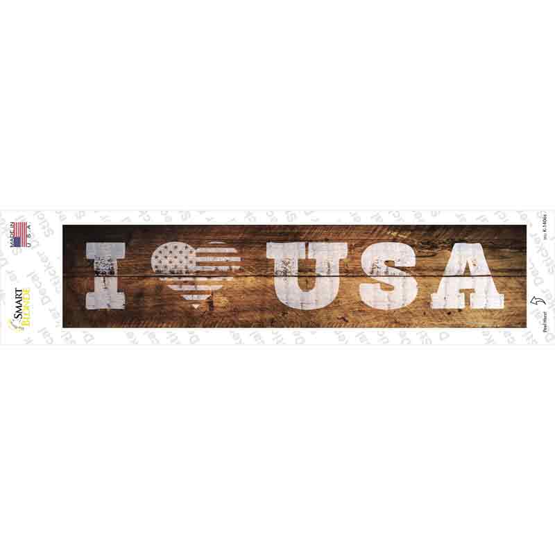 K-1406s-M I Love USA Novelty Narrow Sticker Decal - Medium