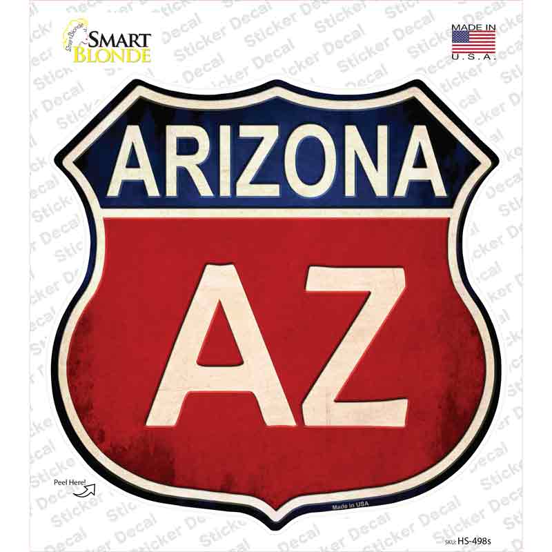 HS-498s-M Arizona Novelty Highway Shield Sticker Decal - Medium