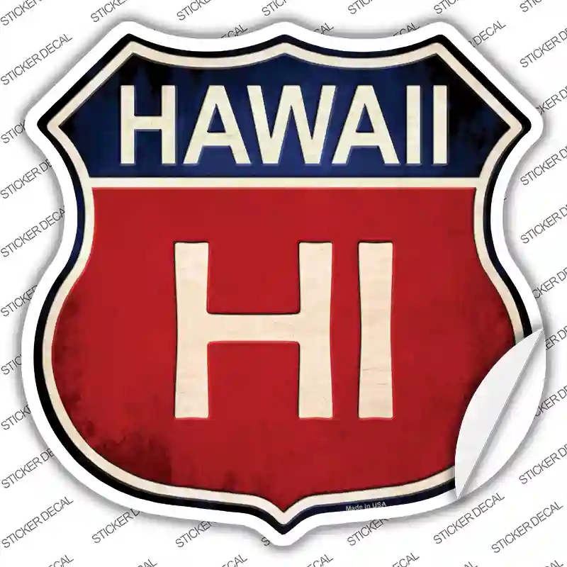 HS-506s-S Hawaii Novelty Highway Shield Sticker Decal - Small