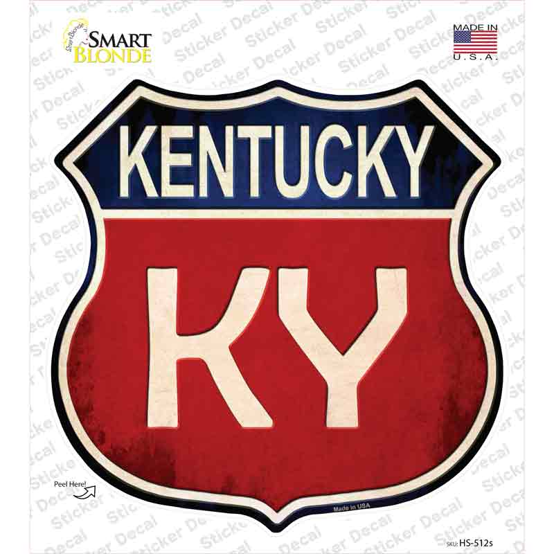HS-512s-M Kentucky Novelty Highway Shield Sticker Decal - Medium